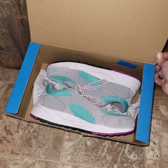 Columbia Kids Pivot Sneakers Youth 7/Women's 8.5 Grey/Teal/Purple - Picture 4 of 11